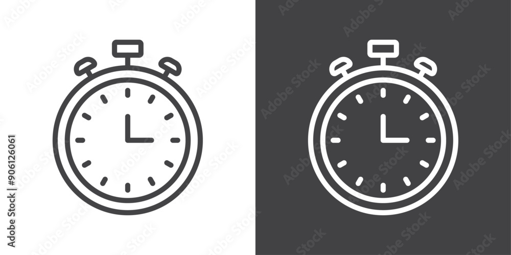 Poster stopwatch icon vector logo set collection for web app ui
