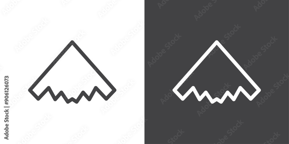 Poster stealth plane icon vector logo set collection for web app ui