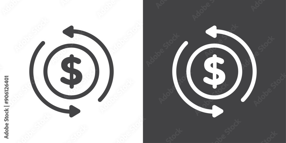 Poster turnover icon vector logo set collection for web app ui