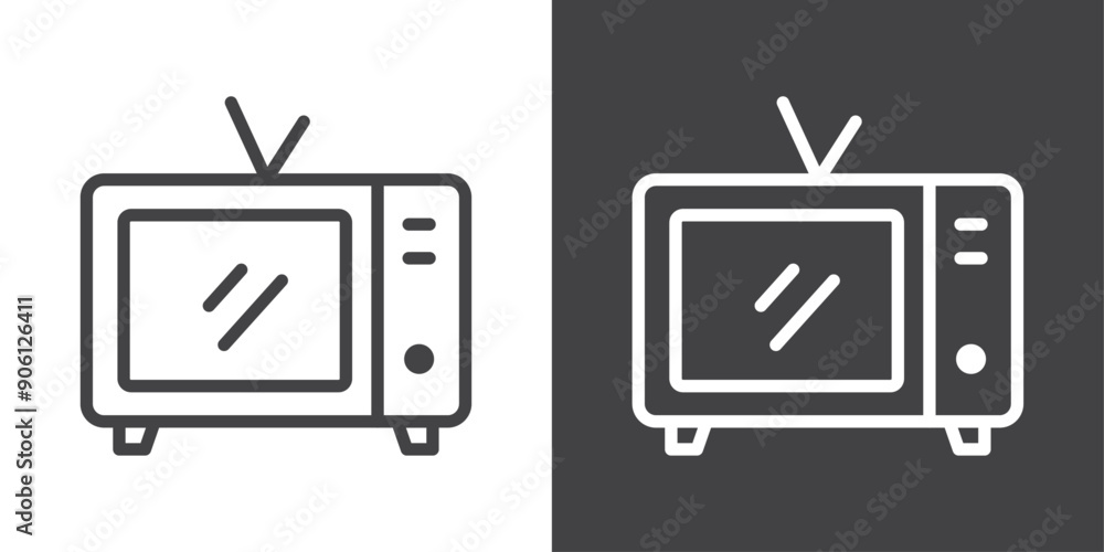 Poster tv icon vector logo set collection for web app ui