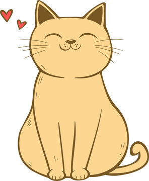 recommend clip art: Cute cat drawing clipart design illustration 