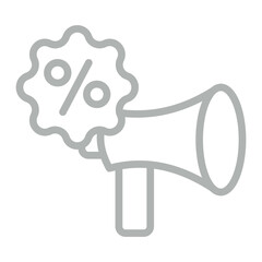 Promotion Vector Line Grey Icon Design