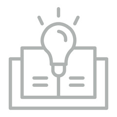 Inspiration Vector Line Grey Icon Design