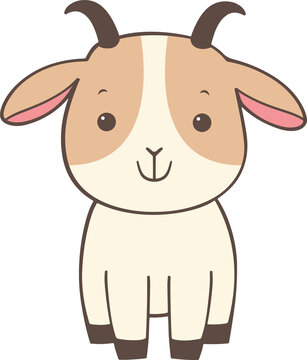 recommend clip art: Cute goat clipart design illustration