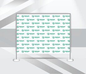 creative step and repeat banner backdrop design template