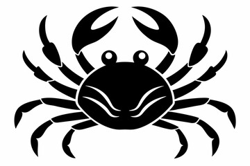 Sea Crab Vector Silhouette, Crab icon
