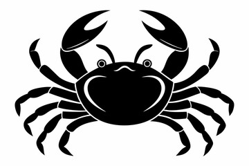 Sea Crab Vector Silhouette, Crab icon
