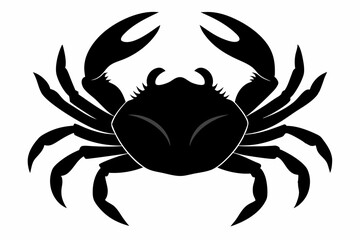 Sea Crab Vector Silhouette, Crab icon
