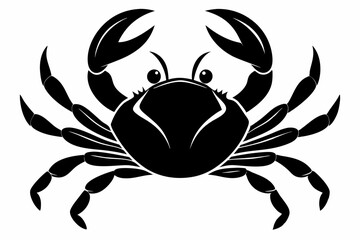 Sea Crab Vector Silhouette, Crab icon
