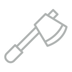 Axe Vector Line Grey Icon Design