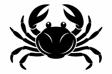 Sea Crab Vector Silhouette, Crab icon
