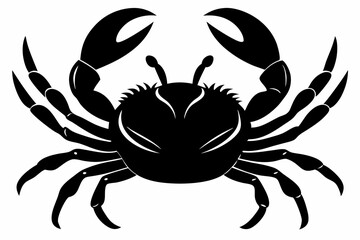 Sea Crab Vector Silhouette, Crab icon
