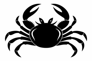 Sea Crab Vector Silhouette, Crab icon
