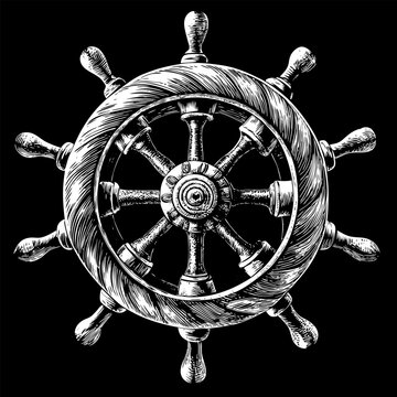 recommend clip art: A black and white drawing of a wheel with a black outline