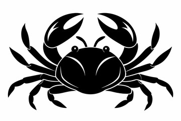 Sea Crab Vector Silhouette, Crab icon
