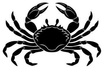 Sea Crab Vector Silhouette, Crab icon
