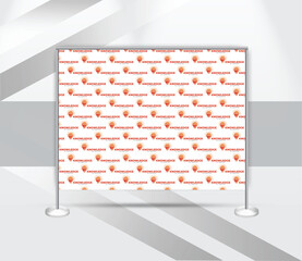 creative step and repeat banner backdrop design template