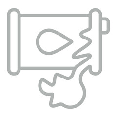 Oil Spill Vector Line Grey Icon Design