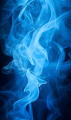 Fototapeta premium Smoke background, abstract blue smoke
