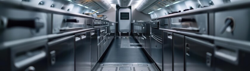 Stainless steel kitchen appliances in a commercial kitchen.