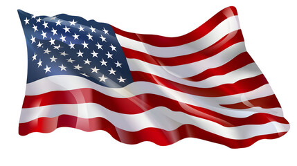 Fototapeta premium american flag waving in the wind,generative ai