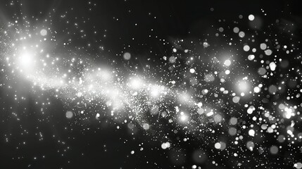 Obraz premium Abstract Glowing Particles and Lights on a Dark Background