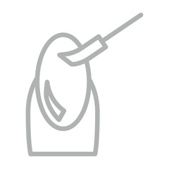 Nail Care Line Grey Icon Design