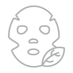 Facial Masks Line Grey Icon Design