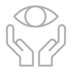 Eye Care Line Grey Icon Design