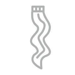 Hair Extensions Line Grey Icon Design