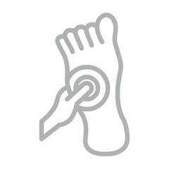 Massage Line Grey Icon Design