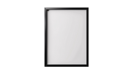a black frame on a white wall