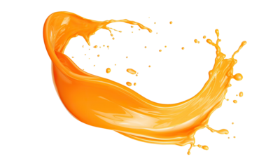 Fresh orange juice splash, cut out