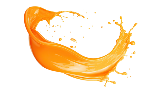 Fresh orange juice splash, cut out