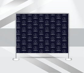 creative step and repeat banner backdrop design template