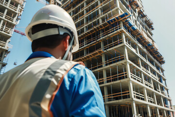 man is working at a construction site