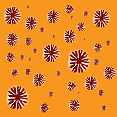 Vector design of the Batu Tawon batik pattern typical of Muratara Regency, Indonesia