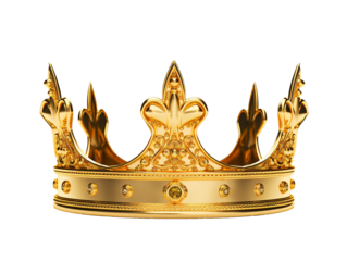 a gold crown with diamonds