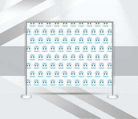 creative step and repeat banner backdrop design template