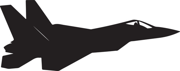 USAF Stealth Multirole Combat Aircraft - Advanced Tactical Fighter Jet with Realistic Silhouette Illustration