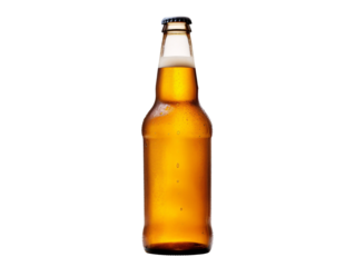 a brown bottle with a white cap