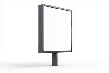 Isolated Blank Sign Billboard Template Generative Illustration on Empty White