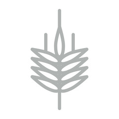 Barley Vector Line Grey Icon Design