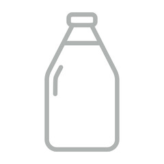 Milk Vector Line Grey Icon Design