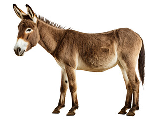 Obraz premium a donkey standing on a white background