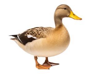 a duck with a yellow beak