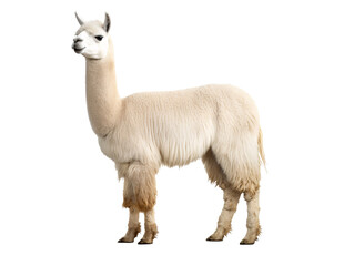 Fototapeta premium a white llama with a white background