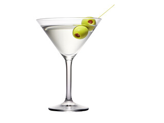a martini glass with olives on it