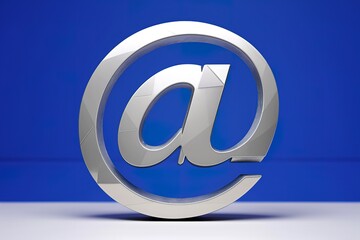 A striking 3D rendered image of the "@" symbol