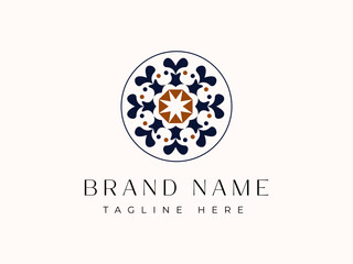 Vector ornamental luxury mandala logo template